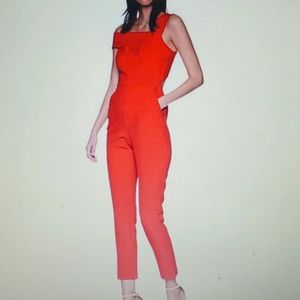 Bcbgmaxazria red berry jumpsuit